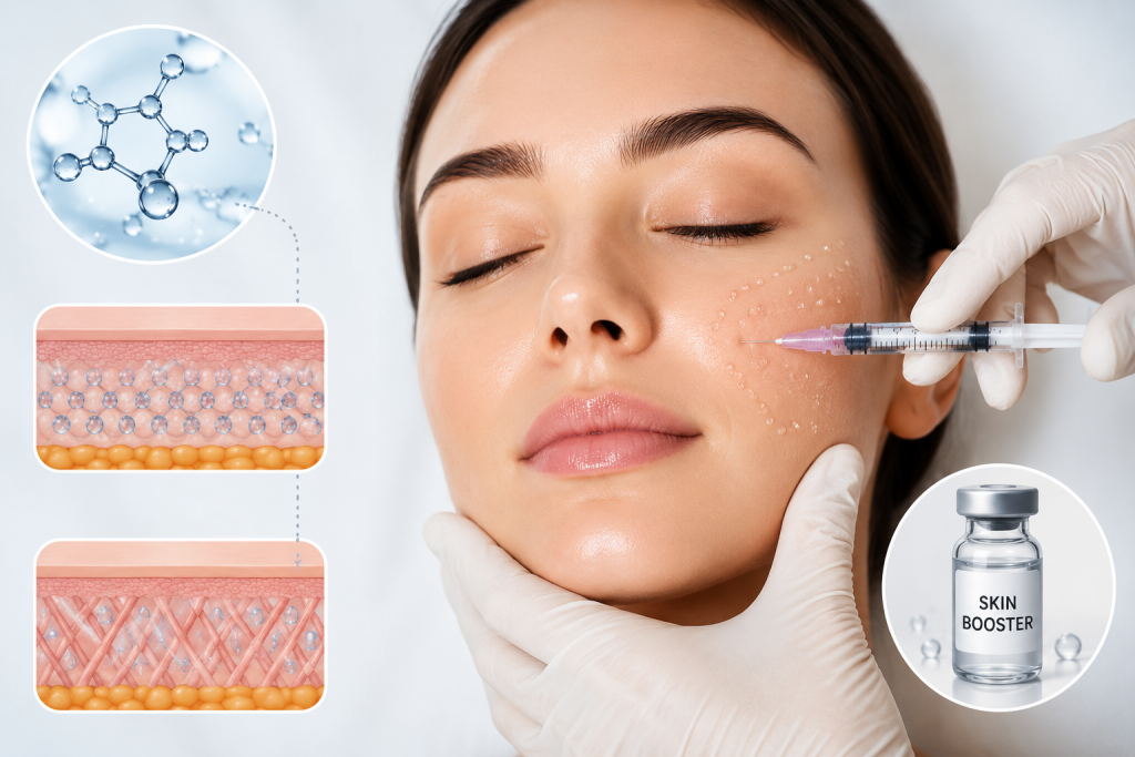 Skin booster treatment for improved hydration and skin quality