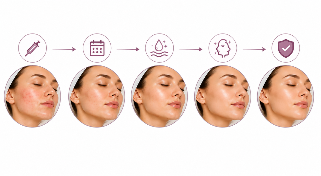 Skin booster treatment recovery timeline from immediate effects to long-term results