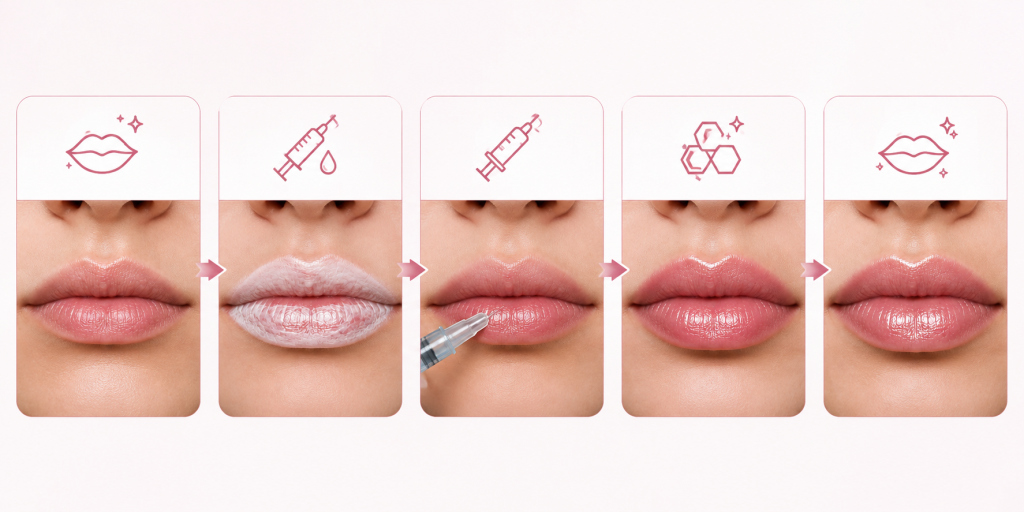Pink Lip Booster treatment process for lip rejuvenation