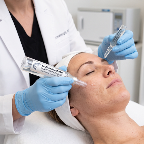 Salmon DNA treatment for uneven skin texture