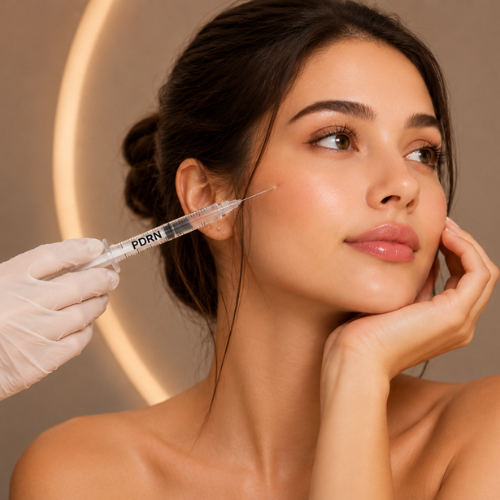 PDRN skin treatment injection for facial skin rejuvenation