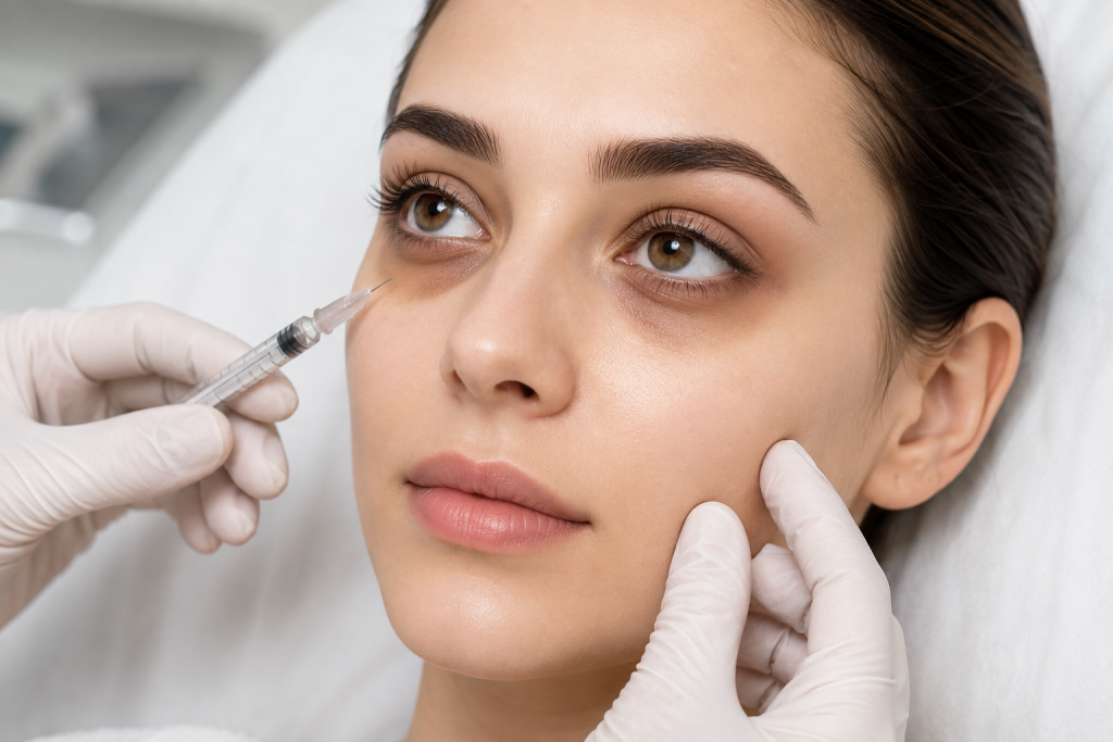 Polynucleotide treatment injection for under-eye dark circles
